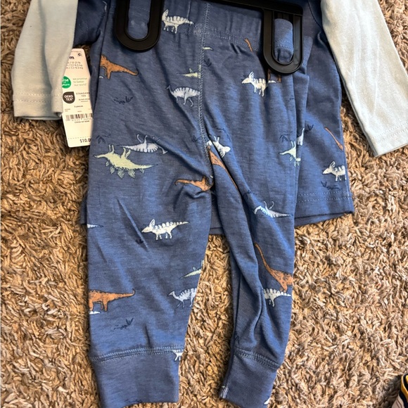 Carter's Navy Blue Dinosaur 3 piece Set with Light Gray Shoes - Picture 5 of 5
